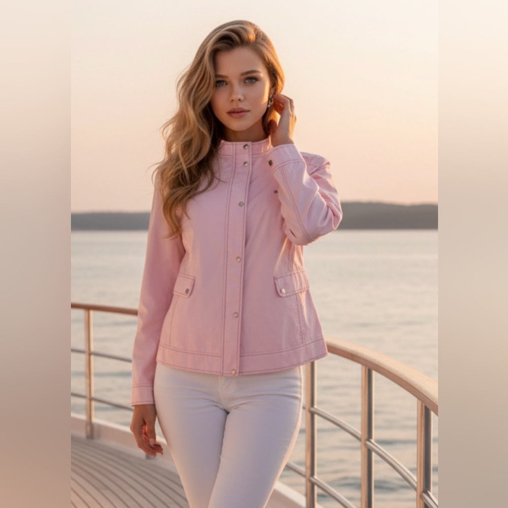 Elegant Pink Utility Jacket for Women